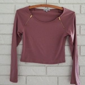 Zipper Crop Top